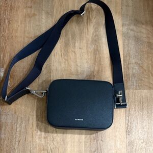 Sandro Navy Blue Belt Bag